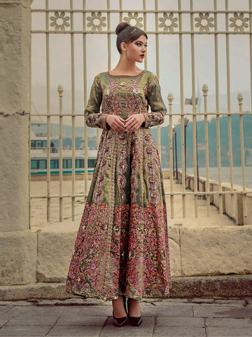 Green Peach Panel Maxi